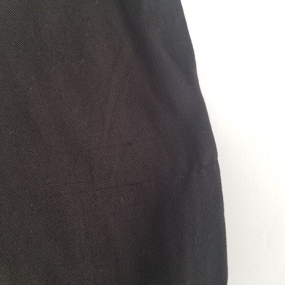 Express Button Front Jumpsuit Womens XS Roll Tab Sleeve Black Viscose Front Tie - Picture 8 of 9